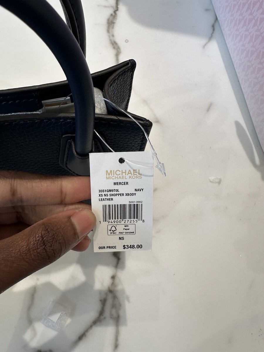 Michael Kors Mercer XS NS Shopper Crossbody Navy