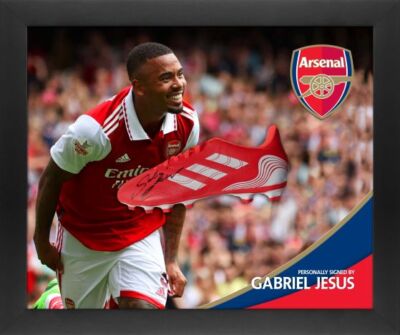 Gabriel Jesus Signed Boot Framed Display UK