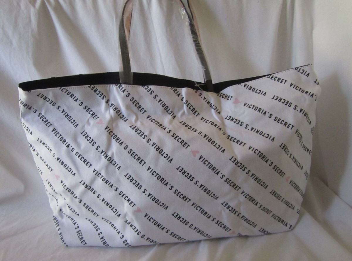 ☆Victoria's secret 大人気オーバーサイズビーチトートバッグ☆ Victoria's Secret TOTE Weekender Beach Pool Bag White w