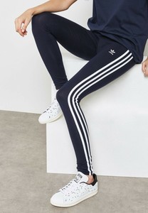 adidas 3 stripe leggings navy