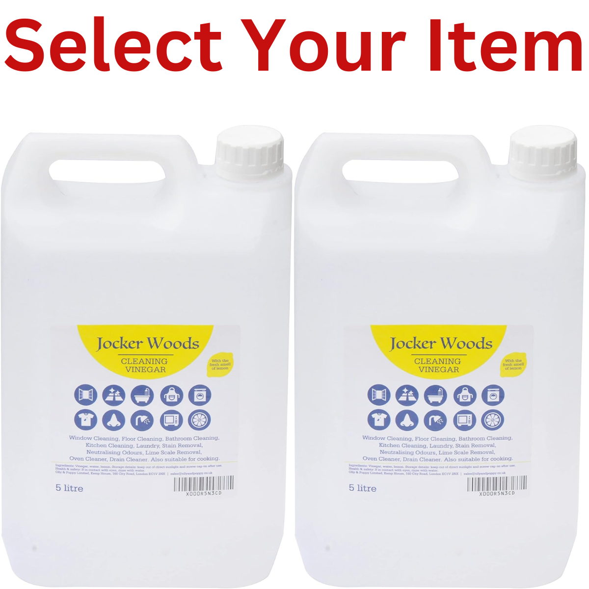 Jocker Woods White Vinegar for Cleaning with The Fresh Smell of Lemon