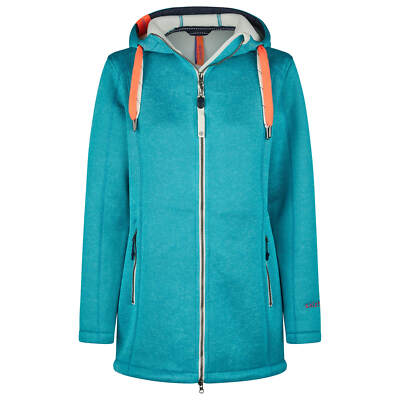 Salzhaut Damen Strickfleecejacke Fleecejacke Tärgern mit Kapuze und Taschen