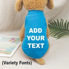 Personalized Customized Puppy T shirts Clothes Jerseys with Text Custom Dog Pet