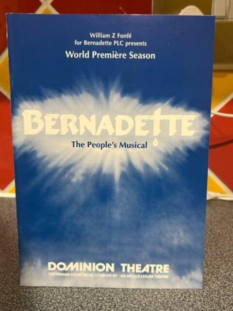 Bernadette Dominion Theatre Programme