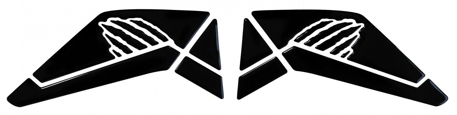 Complete Set Motorcycle Kneepad Black Compatible for Honda CRF 1000L Africa Twin