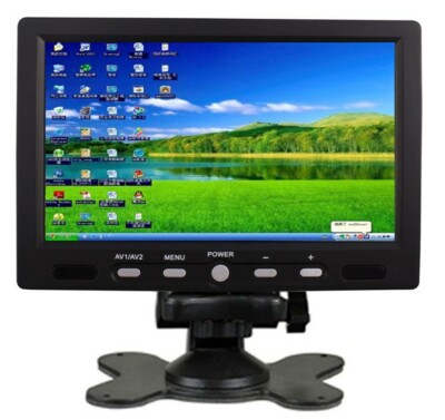 7'' IPS Security Monitor PC Display Screen CCTV VGA HDMI 1080P for DSLR DVR