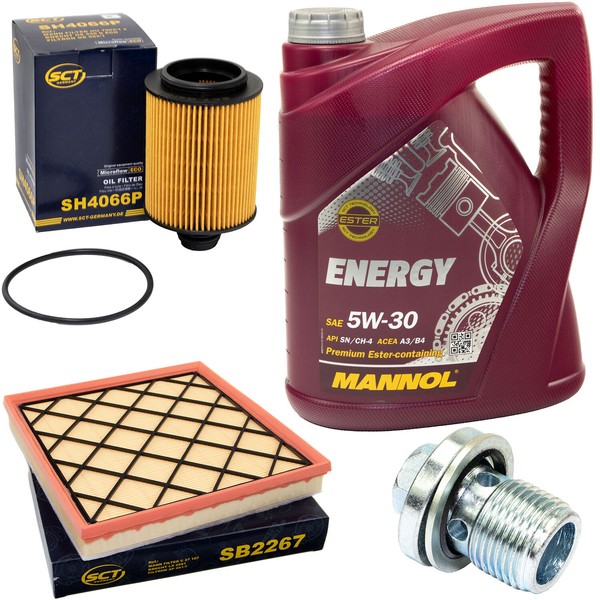 MotoröL Filter Set 5W30 5 Liter + ÖLablassschraube FüR Opel Astra J Caravan P10-image