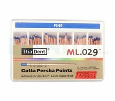 DiaDent Milimeter Marked Lasered ML.029 Gutta Percha Points SIZE F FINE BLUE 