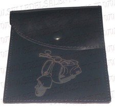 Portadocumenti porta libretto vera pelle con incisa Vespa vintage