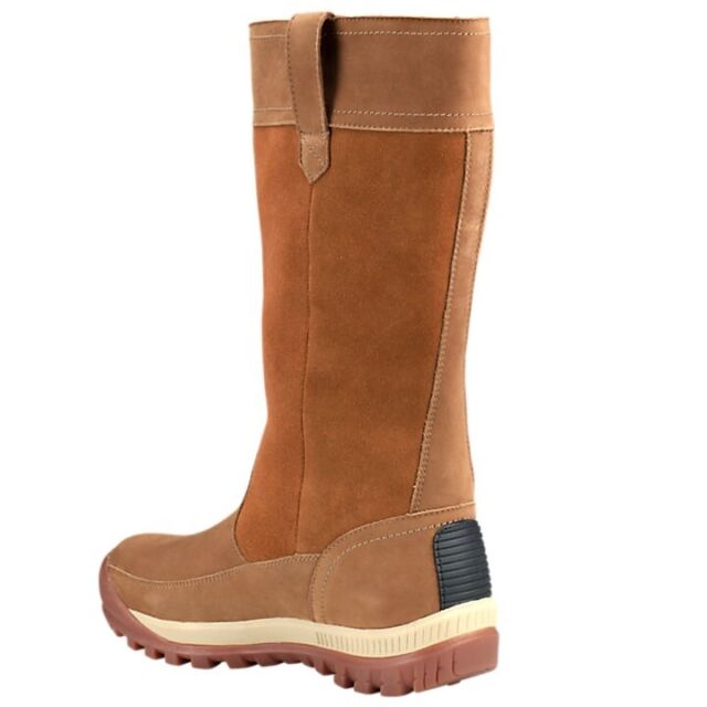 Timberland Woman's Mt. Hayes Tall Waterproof Pull on Boots Wheat / Tan / Brown | eBay