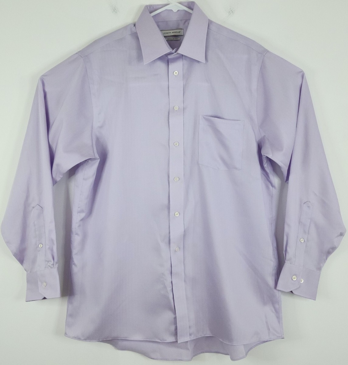 Joseph Abboud Mens Regular Fit Long Sleeve Button Up Size 16.5 34/35  Lavender
