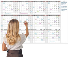 Large Dry Erase Calendar for Wall Yearly Wall Calendar Dry Erase, 37" X 57.9",