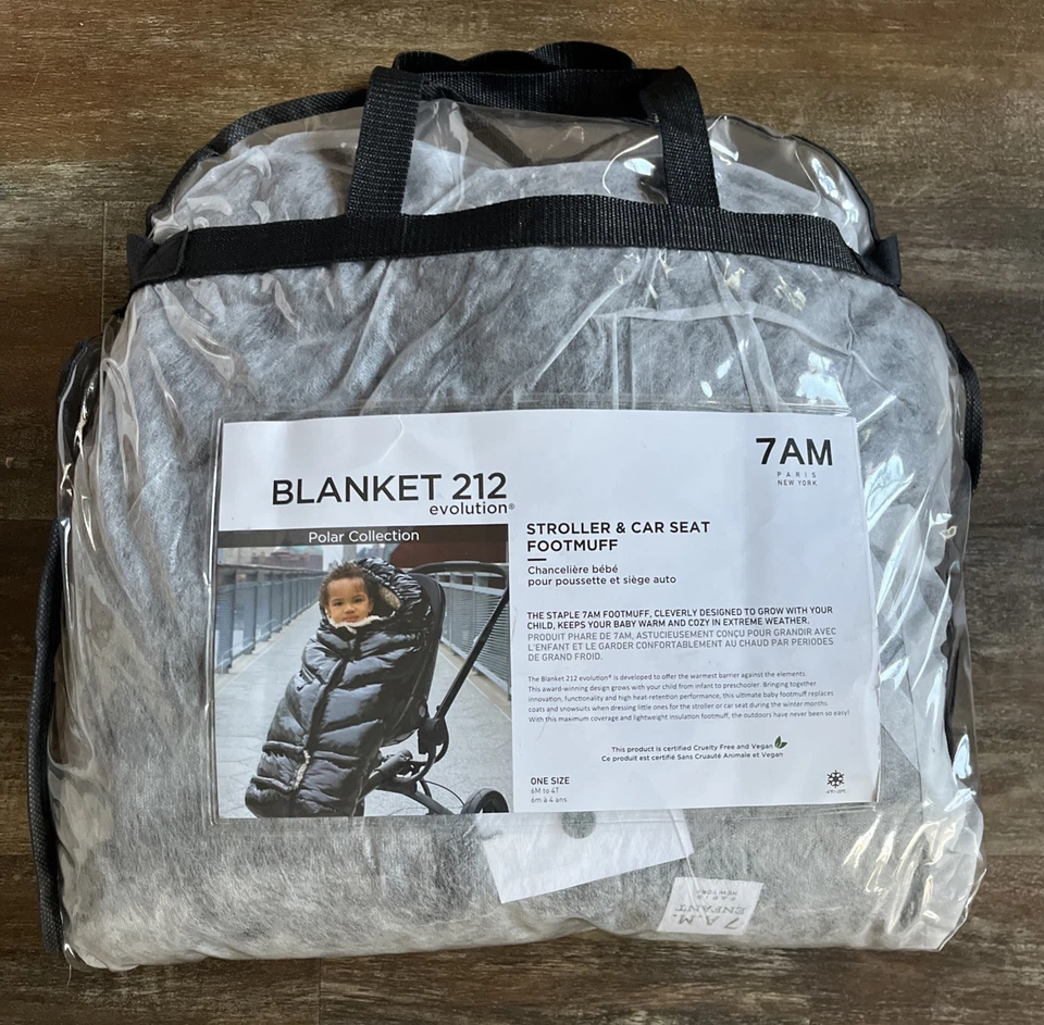 7AM Enfant Blanket 212 Evolution Stroller/Car Seat Footmuff Black Polar Plush - Image 2 of 4