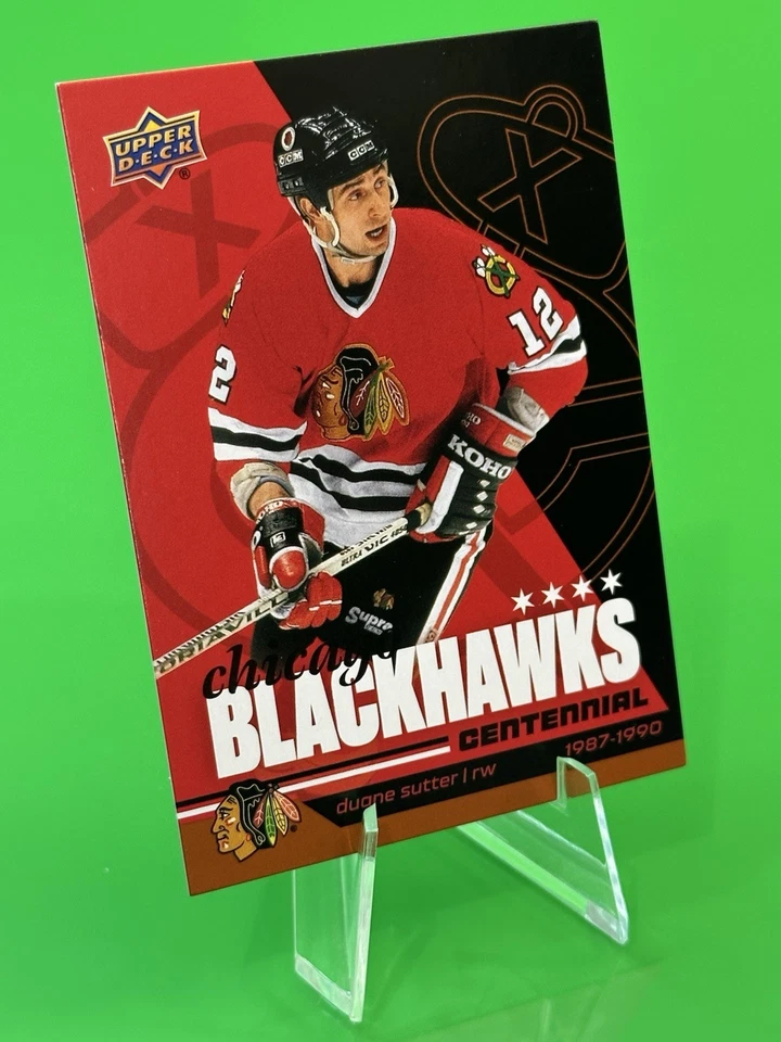 2025-26 UD Chicago Blackhawks Centennial Bronze Parallel #45 Duane Sutter!!! - Image 3 of 4