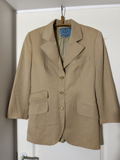 Vintage Prada Milano Women’s Tan Wool Blazer Jacket Made in Italy Size IT