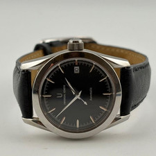 UNIVERSAL GENEVE Automatic 860.671 Black Dial Stainless Steel Watch Date JAPAN