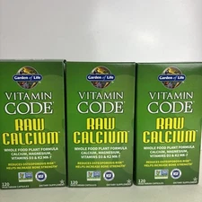 3:Garden of Life Vitamin Code Raw Calcium 120 UltraZorbe Vegetarian Capsules