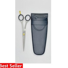 Professional 6.5 Inch Serrated Hair Cutting Scissors Matte Silver Salon Bar...