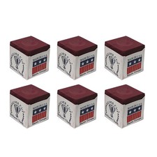 Silver Cup 6 Wine Billiards Pool Cue Chalk