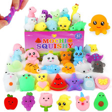 Mochi Squishy Toys, 27Pcs Mini Kawaii Squishies Party Favors for Kids 4-8 8-12 B