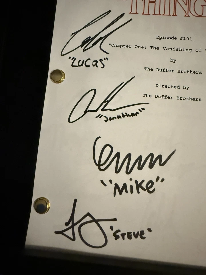 Stranger Things Pilot Script Signed- Vanishing of Will Byers- Autograph Reprints - Image 3 of 4