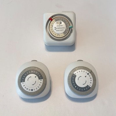 Intermatic TN311 Heavy Duty & GE 15152 24-Hour Mechanical Outlet Timers Lot of 3