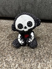 Skelanimals Marcy The Monkey Dead In Plaid 6" Plush Black Skull Print