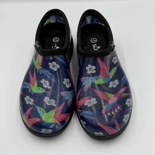 Sloggers Hummingbird Blue Waterproof Garden Rain Shoe w/ Comfort Insole Size 7