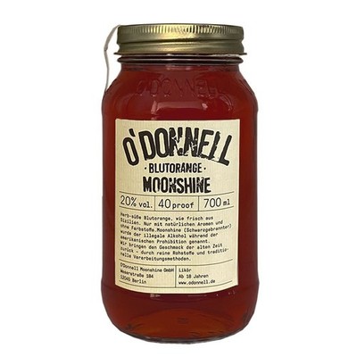 O'Donnell Blutorange Moonshine Likör, 20% Vol. 0,7 l