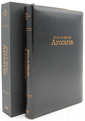 Biblia de Estudio Arco Iris Reina Valera 1960 Con cierre, Indice color negro