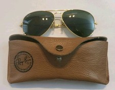 VINTAGE B L RAY BAN UV GOLD PLATED AVIATOR SUNGLASSES w/CASE