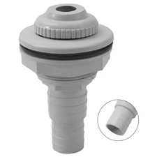 White Pool & Spa Return Jet Inlet Assembly with Threaded Body and Gasket