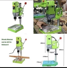 Bench Drill Stand 710W Mini Electric Bench Drilling Machine Drill Chuck 1-13m...