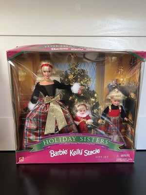 Vintage Barbie Holiday Sister. Barbie Kelly Stacie Gift Set. Mattel Original Box