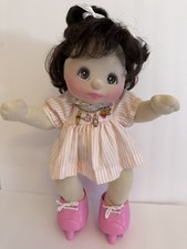💜Bambola vintage 1985 Mattel My Child; US pallida, bruna, occhi marroni, pulita🩵