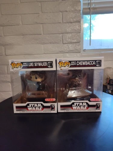 Funko Pop! Star Wars Jabba's Skiff with Chewbacca and Luke Skywalker
