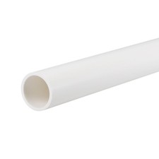 PVC Rigid Round Pipe 21mm ID 25mm OD 0.35m White High Impact