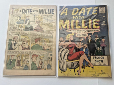 STAN LEE #1 Key #2 1956 A DATE w MILLIE Atlas GOOD GIRL ART 1st Issue Run 3.0 Gd