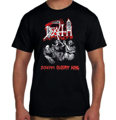 Death Scream Blood Gore American Death Metal Band Men's Black T Shirt