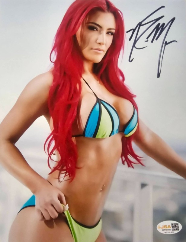 Eva Marie Signed 8x10 Autograph Photo WWE RAW Smackdown JSA COA Cert METALLIC