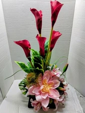 Calla Lily And Lotus Table Centerpiece