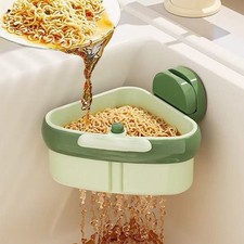 Hanging Kitchen Sink Strainer Basket Corner Sink Trash Catcher for Food Waste AS