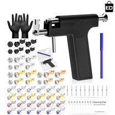 Professional Ear Piercing Gun, Reusable Machine with Dark Black