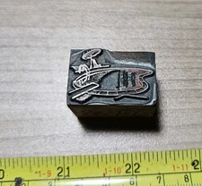 Vintage Letterpress Printing Block Swimming Pool Diving Board