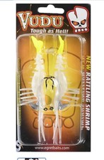 Egret EVS35R1437 Vudu Shrimp Rattler 3.5" 1/4 oz Color Glow Chartreuse 2CT, 6pcs