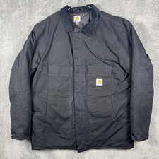 Vintage Carhartt Jacket Mens XLT USA Made Detroit Canvas Quilted Arctic C003-BLK
