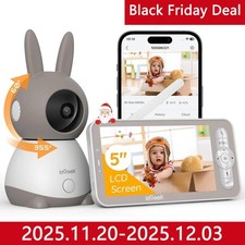 ieGeek 5" Baby Monitor,WiFi Video Baby Camera,Lullabies,2 Way Audio,App Control