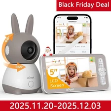ieGeek 5" Baby Monitor,WiFi Video Baby Camera,Lullabies,2 Way Audio,App Control
