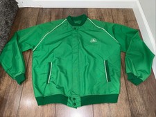 Vintage Jacket Pioneer Seeds Farm Holloway Zip Windbreaker Green Mens Medium NOS