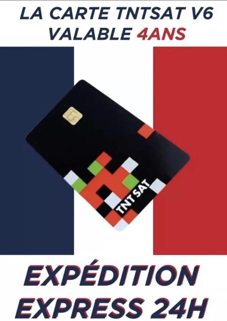 CARTE NEUVE TNT SAT Decodeur Recepteur Satellite 4 Ans Livraison